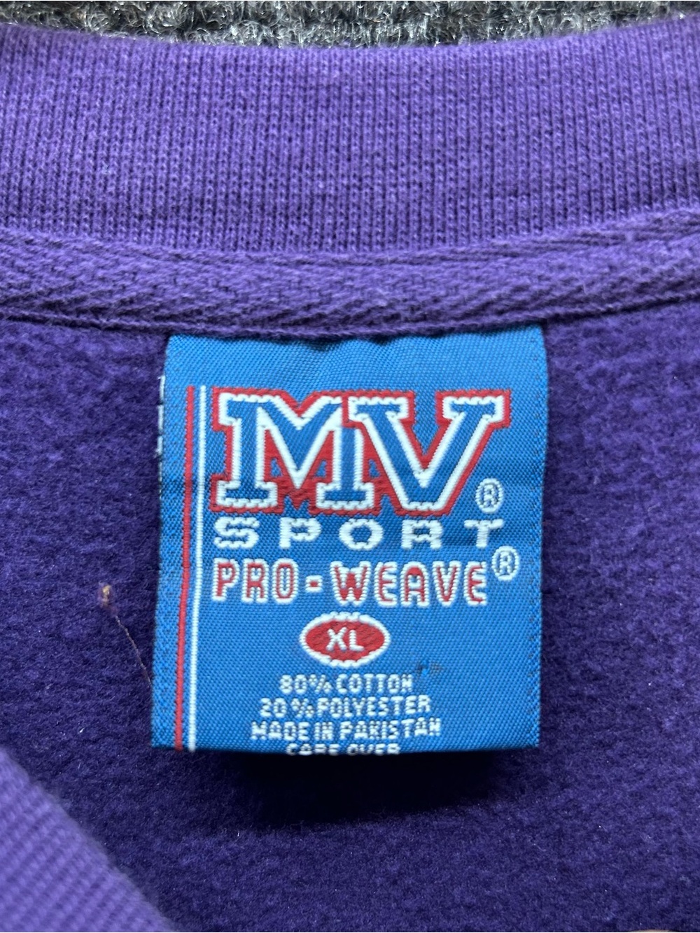 Vtg ACU Abilene Christian Univ Purple Crewneck Sweatshirt XL Pro Weave MV Sport - Picture 6 of 11